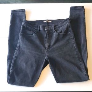 Levi's - Mile High Super Skinny Black Jeans